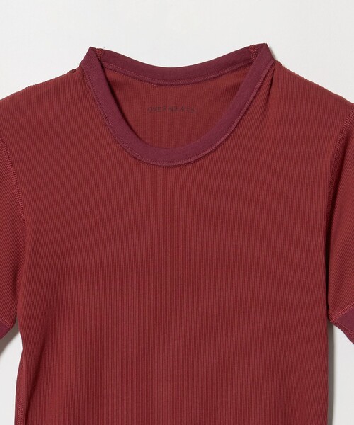 6(ロク)の「【別注】<OVERNEATH for 6>COTTON RIB Tシャツ WINE(Tシャツ/カットソー・レディース・ワイン・M)」の3枚目の写真