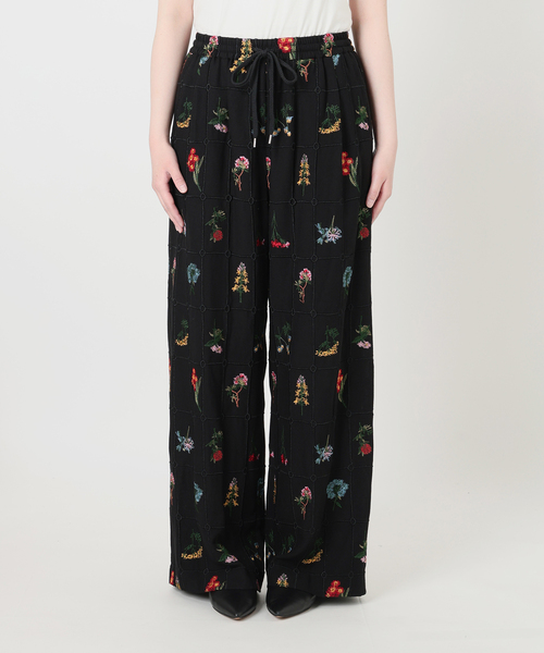 SLOBE IENA(スローブイエナ)の「《WEB限定/追加》embroideryメッシュパンツ(その他パンツ・レディース・ブラック・FREE)」の12枚目の写真