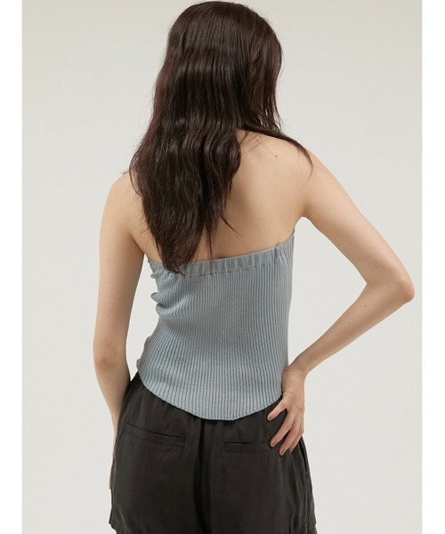 LA PEAU DE GEM(ラポドゥジェム)の「【LA PEAU DE GEM】sheer combi halter neck tops/シアーコンビホルターネックトップス(キャミソール・レディース・ブラック/アイボリー/ブルー・FREE)」の15枚目の写真