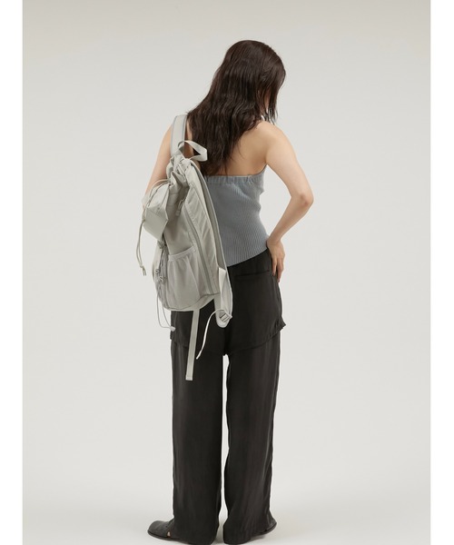 LA PEAU DE GEM(ラポドゥジェム)の「【LA PEAU DE GEM】sheer combi halter neck tops/シアーコンビホルターネックトップス(キャミソール・レディース・ブラック/アイボリー/ブルー・FREE)」の16枚目の写真