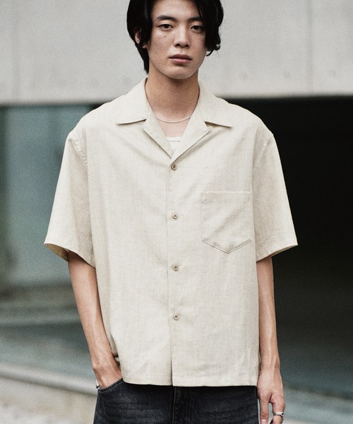 WYM LIDNM（ウィム バイ リドム）の「DRAPE LINEN H/S SHIRT（シャツ/ブラウス・メンズ・キナリ・S/M/L）」の22枚目の写真