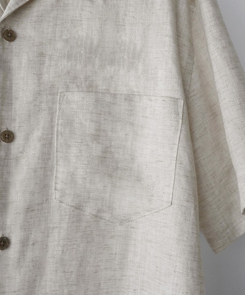 WYM LIDNM（ウィム バイ リドム）の「DRAPE LINEN H/S SHIRT（シャツ/ブラウス・メンズ・キナリ・S/M/L）」の2枚目の写真