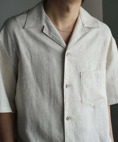 WYM LIDNM（ウィム バイ リドム）の「DRAPE LINEN H/S SHIRT（シャツ/ブラウス・メンズ・キナリ・S/M/L）」の9枚目の写真