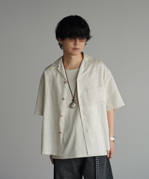 WYM LIDNM（ウィム バイ リドム）の「DRAPE LINEN H/S SHIRT（シャツ/ブラウス・メンズ・キナリ・S/M/L）」の10枚目の写真