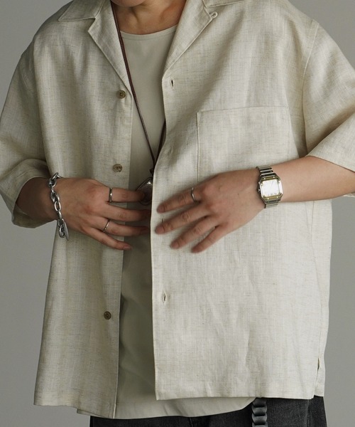 WYM LIDNM（ウィム バイ リドム）の「DRAPE LINEN H/S SHIRT（シャツ/ブラウス・メンズ・キナリ・S/M/L）」の11枚目の写真
