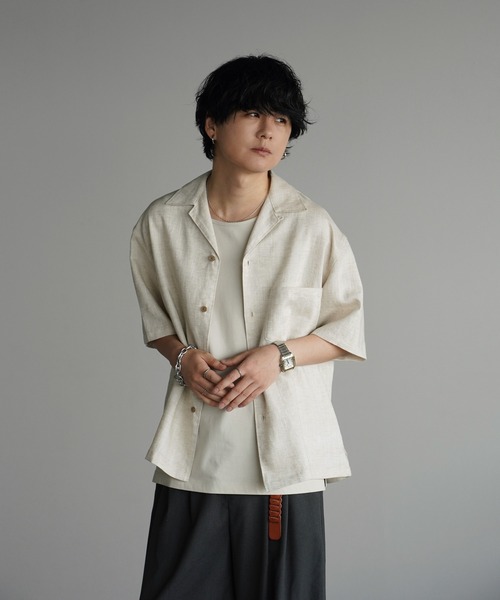 WYM LIDNM（ウィム バイ リドム）の「DRAPE LINEN H/S SHIRT（シャツ/ブラウス・メンズ・キナリ・S/M/L）」の12枚目の写真