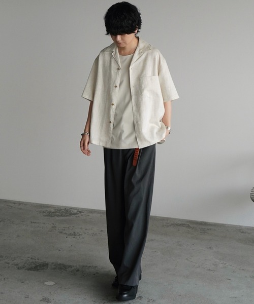 WYM LIDNM（ウィム バイ リドム）の「DRAPE LINEN H/S SHIRT（シャツ/ブラウス・メンズ・キナリ・S/M/L）」の13枚目の写真