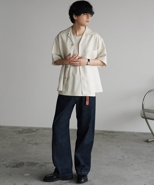 WYM LIDNM（ウィム バイ リドム）の「DRAPE LINEN H/S SHIRT（シャツ/ブラウス・メンズ・キナリ・S/M/L）」の16枚目の写真