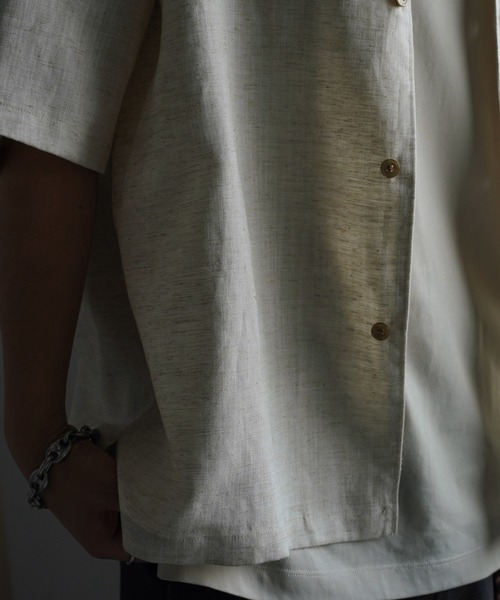 WYM LIDNM（ウィム バイ リドム）の「DRAPE LINEN H/S SHIRT（シャツ/ブラウス・メンズ・キナリ・S/M/L）」の17枚目の写真