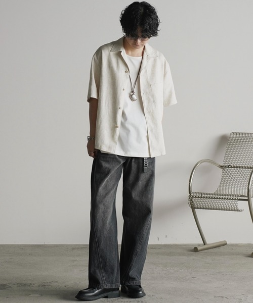WYM LIDNM（ウィム バイ リドム）の「DRAPE LINEN H/S SHIRT（シャツ/ブラウス・メンズ・キナリ・S/M/L）」の18枚目の写真