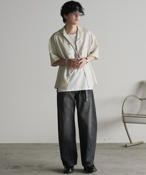 WYM LIDNM（ウィム バイ リドム）の「DRAPE LINEN H/S SHIRT（シャツ/ブラウス・メンズ・キナリ・S/M/L）」の19枚目の写真