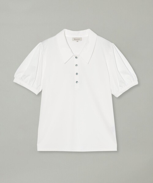 CB CRESTBRIDGE(シービークレストブリッジ)の「【Quiet checkシリーズ】ポロトップス(ポロシャツ・レディース・ダークネイビー/オフホワイト/パープル・M)」の9枚目の写真