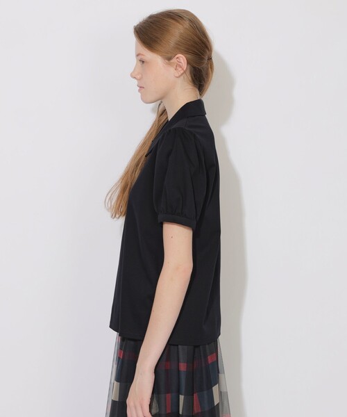 CB CRESTBRIDGE(シービークレストブリッジ)の「【Quiet checkシリーズ】ポロトップス(ポロシャツ・レディース・ダークネイビー/オフホワイト/パープル・M)」の11枚目の写真