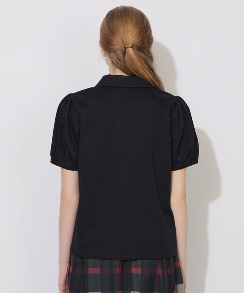 CB CRESTBRIDGE(シービークレストブリッジ)の「【Quiet checkシリーズ】ポロトップス(ポロシャツ・レディース・ダークネイビー/オフホワイト/パープル・M)」の12枚目の写真