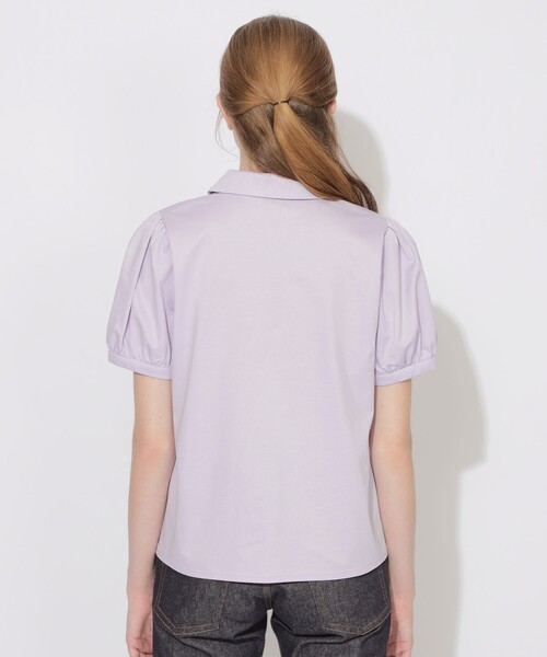 CB CRESTBRIDGE(シービークレストブリッジ)の「【Quiet checkシリーズ】ポロトップス(ポロシャツ・レディース・ダークネイビー/オフホワイト/パープル・M)」の18枚目の写真