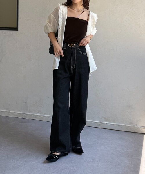 Thevon(ゼボン)の「ベロアカップ付きキャミ(キャミソール・レディース・アイボリー/ブラック/ブラウン・S/M)」の18枚目の写真