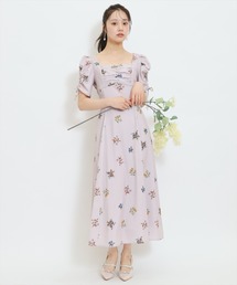 WILLSELECTION（ウィルセレクション）の「フローラルベリープリントギャザースリーブワンピース（ワンピース）」