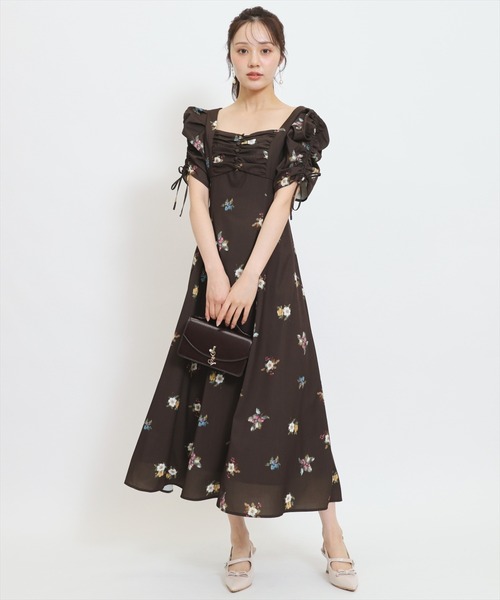 WILLSELECTION(ウィルセレクション)の「フローラルベリープリントギャザースリーブワンピース(ワンピース・レディース・ブラウン/ホワイト/ピンク・FREE)」の13枚目の写真