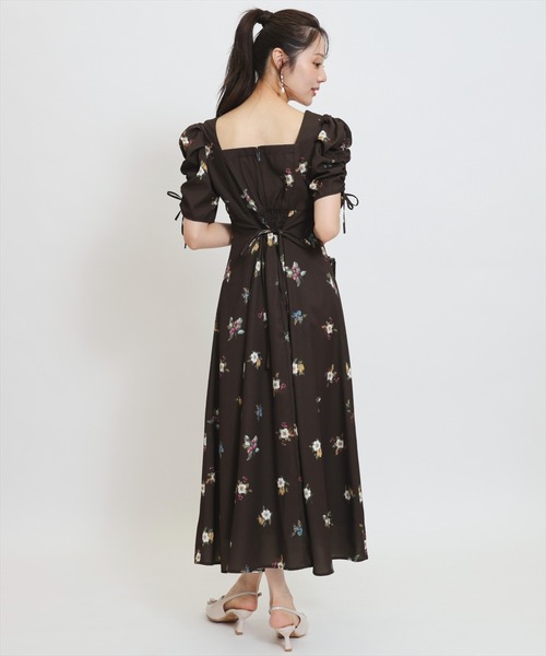 WILLSELECTION(ウィルセレクション)の「フローラルベリープリントギャザースリーブワンピース(ワンピース・レディース・ブラウン/ホワイト/ピンク・FREE)」の14枚目の写真