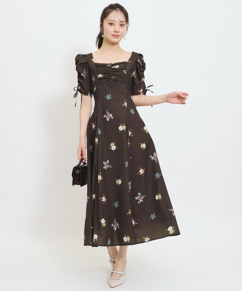 WILLSELECTION(ウィルセレクション)の「フローラルベリープリントギャザースリーブワンピース(ワンピース・レディース・ブラウン/ホワイト/ピンク・FREE)」の21枚目の写真