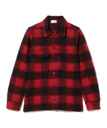 【別注】GUY ROVER / ウールポリエステル ブロックチェック シャツブルゾン