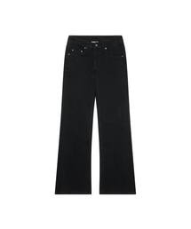 RIVETTE VEIN BOOTCUT DENIM PANTS [BLACK]