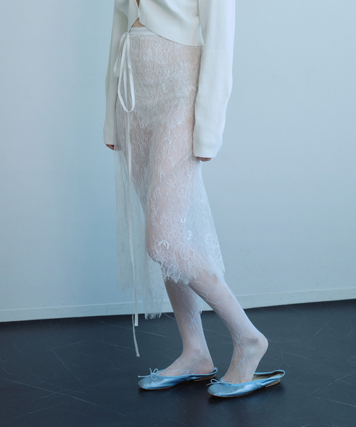 EDIT. FOR LULU(エディットフォールル)の「【HELLA/ヘラ】 2way Layered Lace Wrap Skirt(スカート・レディース・ホワイト・FREE)」の2枚目の写真