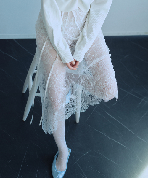 EDIT. FOR LULU(エディットフォールル)の「【HELLA/ヘラ】 2way Layered Lace Wrap Skirt(スカート・レディース・ホワイト・FREE)」の3枚目の写真