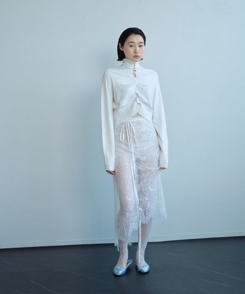 EDIT. FOR LULU(エディットフォールル)の「【HELLA/ヘラ】 2way Layered Lace Wrap Skirt(スカート・レディース・ホワイト・FREE)」の4枚目の写真