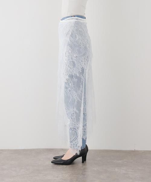 EDIT. FOR LULU(エディットフォールル)の「【HELLA/ヘラ】 2way Layered Lace Wrap Skirt(スカート・レディース・ホワイト・FREE)」の6枚目の写真