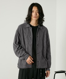 PIGMENT-DYED LACE KNIT SHIRT/ピグメント加工レース編みシャツ