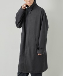 【EASENCE】<DAILY REFINEDシリーズ>ウーリッシュツイル Aライン ステンカラーコート / イージーケア・UV