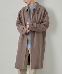 【EASENCE】＜DAILY REFINEDシリーズ＞ウーリッシュツイル Aライン ステンカラーコート / イージーケア・UV