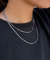 ieLS | 金属アレルギー対応「ieLS」ステンレス カットスネークチェーンロングネックレス(ネックレス)