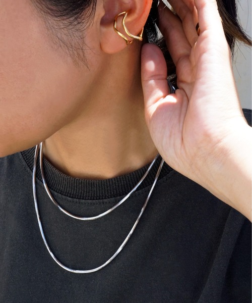 ieLS（イエルズ）の「金属アレルギー対応「ieLS」ステンレス カットスネークチェーンロングネックレス（ネックレス・メンズ・ゴールド/シルバー・ONE SIZE）」の10枚目の写真