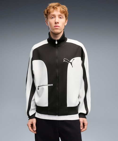 PUMA(プーマ)の「PUMA プーマ メンズ T7 ラブ オブ ザ キャット リラックスド トラックジャケ(ジャージ・メンズ・グレー系/ブラック・XX-LARGE/SMALL/MEDIUM/LARGE/X-LARGE)」の2枚目の写真
