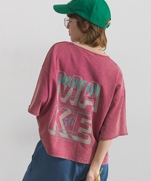 ミニ裏毛 ロゴ クルーネック 5分袖TEE