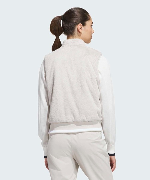 adidas(アディダス)の「リバーシブル フリース フルジップベスト【adidas Golf/アディダスゴルフ】(ダウンベスト・レディース・ホワイト・X-SMALL/XX-LARGE/LARGE/MEDIUM/SMALL/X-LARGE)」の2枚目の写真