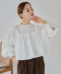 [ 田中亜希子さんコラボ ] 前後2wayフリルブラウス