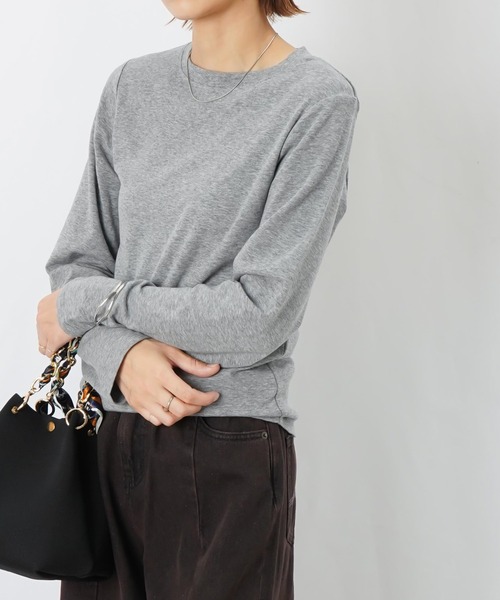 LUCA/LADY LUCK LUCA(ルカ/レディラックルカ)の「LC/LLL もちもちフライスインナーT(Tシャツ/カットソー・レディース・グレー/オフホワイト/テラコッタ/ブラック・FREE)」の4枚目の写真