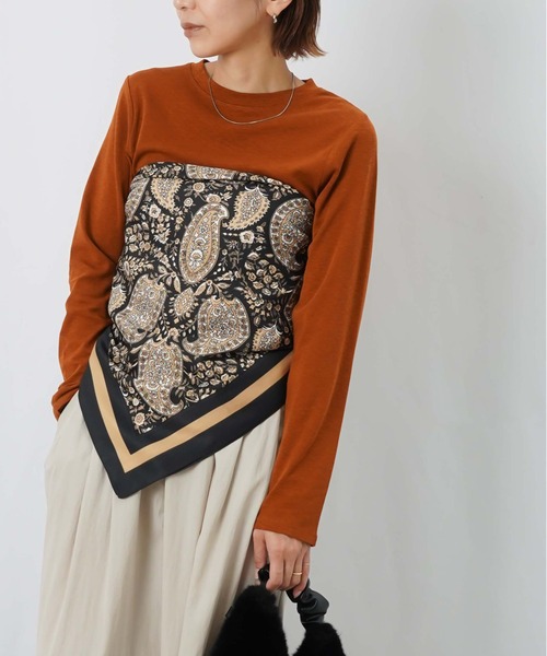 LUCA/LADY LUCK LUCA(ルカ/レディラックルカ)の「LC/LLL もちもちフライスインナーT(Tシャツ/カットソー・レディース・グレー/オフホワイト/テラコッタ/ブラック・FREE)」の15枚目の写真
