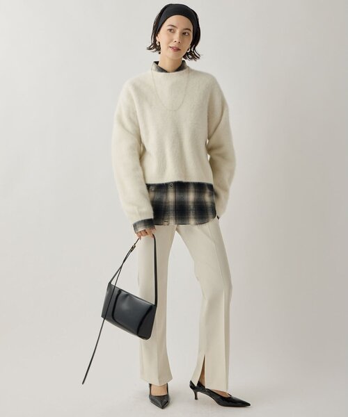 Whim Gazette(ウィムガゼット)の「サイドスリットパンツ(その他パンツ・レディース・ブラック/アイボリー・34/38/36)」の5枚目の写真