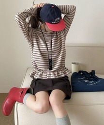 クルーネックボーダーTEE
