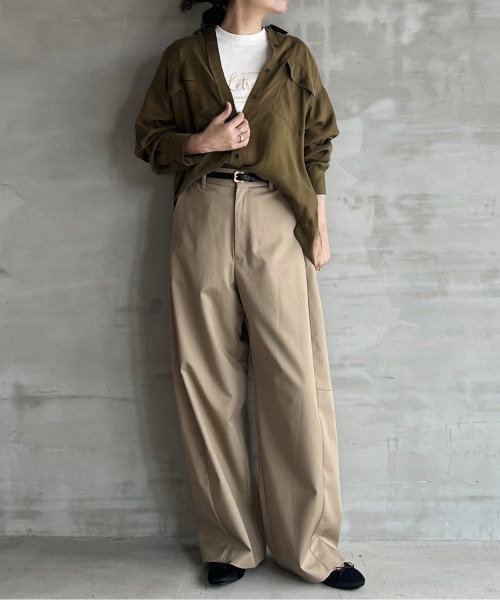 Letroyes(ルトロワ)の「<Letroyes> LOGO LONG SLEEVE T / ロゴロングスリーブT(Tシャツ/カットソー・レディース・ホワイト/チャコールグレー・2/1)」の8枚目の写真