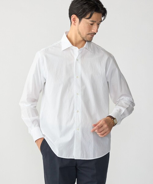 SHIPS（シップス）の「MADE IN JAPAN SMOOTH TEX ワイドカラー ワッシャー シャツ（シャツ/ブラウス・メンズ・ホワイト/ライトブルー/ライトブラウン・SMALL/MEDIUM/LARGE/X-LARGE）」の9枚目の写真