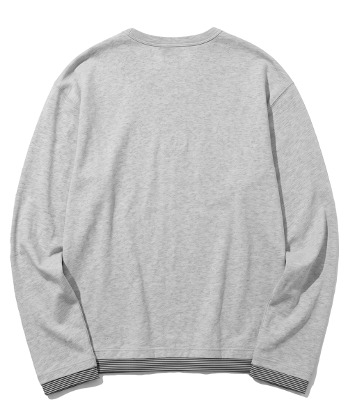 F.ILLUMINATE(フィルミネイト)の「レイヤードヘンリーネックロングスリーブ-3Color(Tシャツ/カットソー・メンズ・グレー/チャコール/ブラック・MEDIUM/SMALL/LARGE)」の5枚目の写真