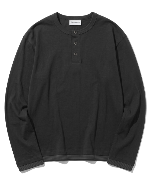 F.ILLUMINATE(フィルミネイト)の「レイヤードヘンリーネックロングスリーブ-3Color(Tシャツ/カットソー・メンズ・グレー/チャコール/ブラック・MEDIUM/SMALL/LARGE)」の8枚目の写真