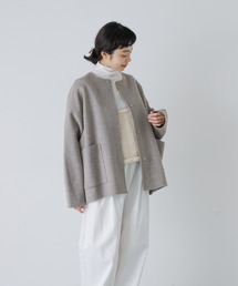 ウールノーカラージャケット