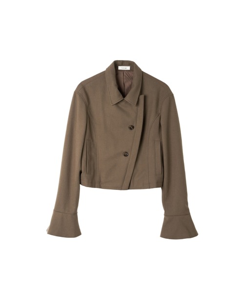 Knuth Marf(クヌースマーフ)の「2way cropped frill jacket(その他アウター・レディース・ブラック/ベージュ・FREE)」の2枚目の写真