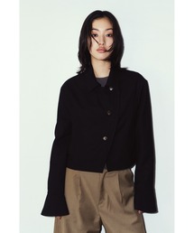 2way cropped frill jacket